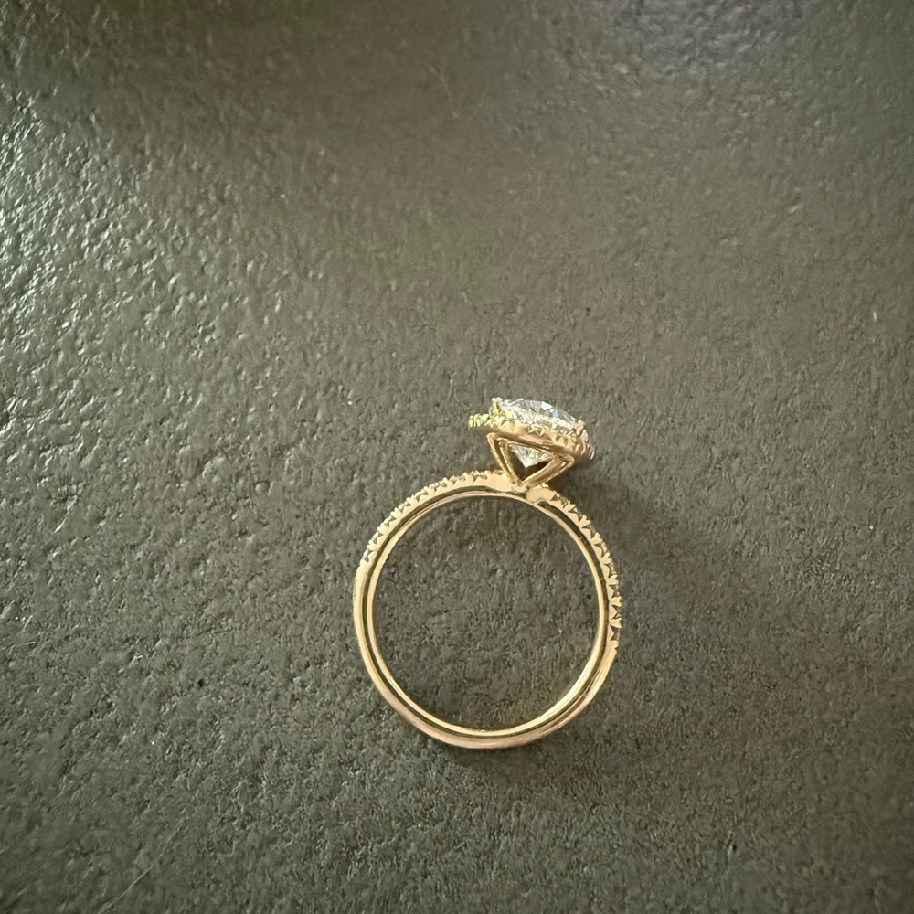 Zales Gold Oval Diamond Ring with box purchased 2 months ago. New condition. - Picture 4 of 6